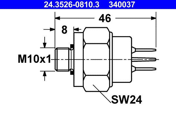 Włącznik świateł STOP ATE 24.3526-0810.3