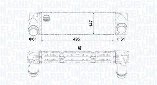 Chłodnica powietrza doładowującego MAGNETI MARELLI 351319205610
