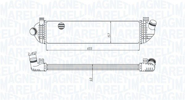 Chłodnica powietrza doładowującego MAGNETI MARELLI 351319204370