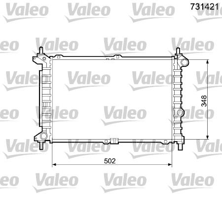 Chłodnica, układ chłodzenia silnika VALEO 731421