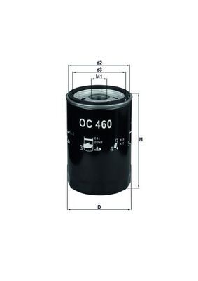 Filtr oleju MAHLE OC460