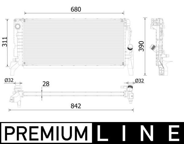Chłodnica, układ chłodzenia silnika MAHLE cr 2311 000p