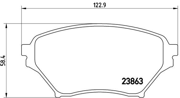 Zestaw klocków hamulcowych, hamulce tarczowe BREMBO P 49 029
