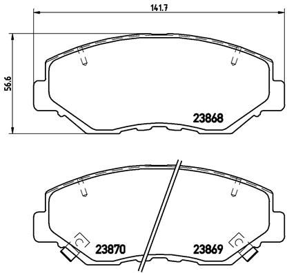 Zestaw klocków hamulcowych, hamulce tarczowe BREMBO P 28 035