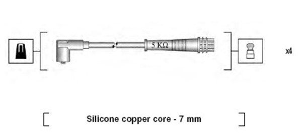 Zestaw przewodów zapłonowych MAGNETI MARELLI 941095790617