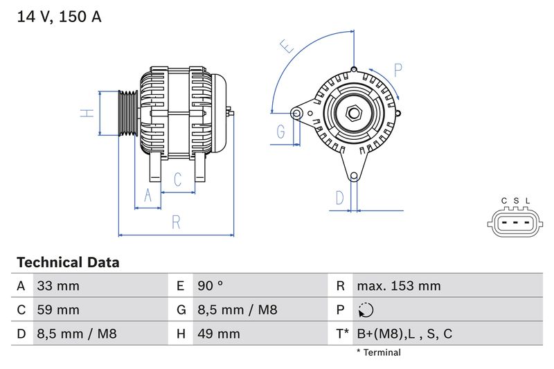 Alternator BOSCH 0 986 083 540