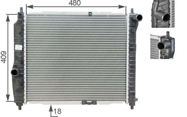 Chłodnica, układ chłodzenia silnika MAHLE CR1309000S