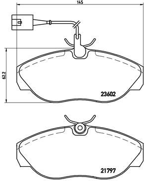 Zestaw klocków hamulcowych, hamulce tarczowe BREMBO P 23 083
