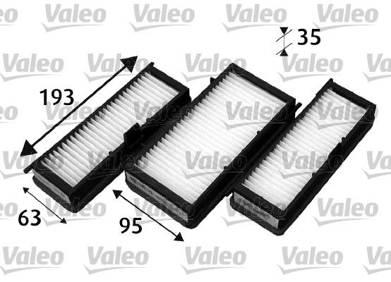 Filtr, wentylacja przestrzeni pasażerskiej VALEO 715530