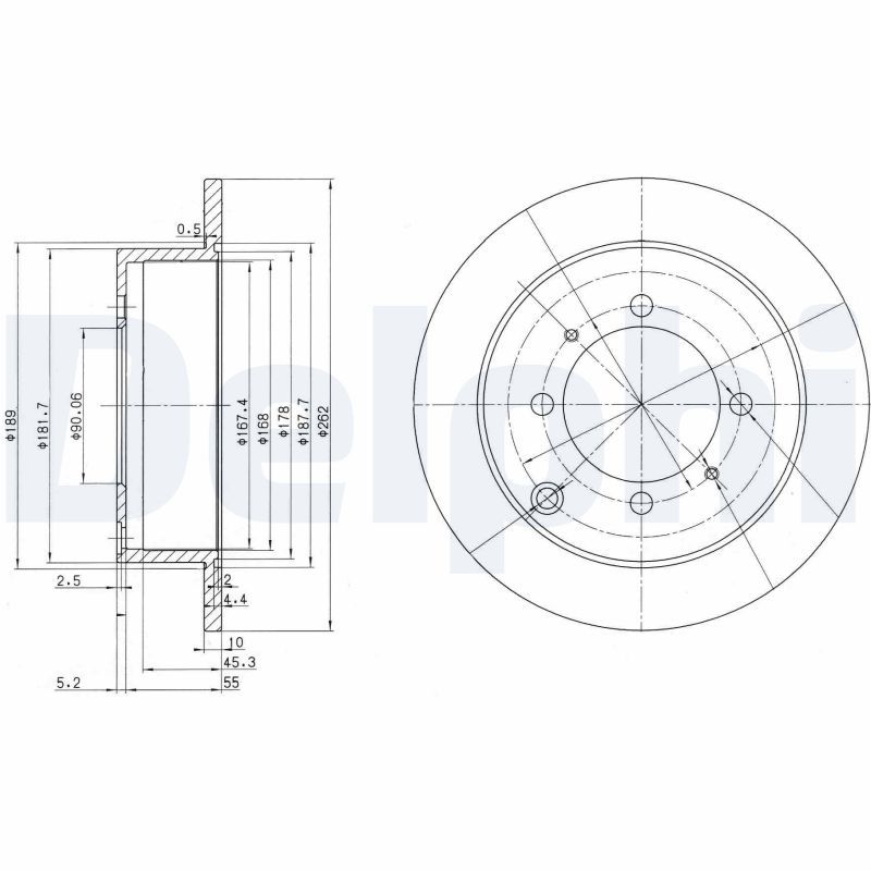 Tarcza hamulcowa DELPHI BG3400