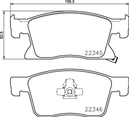 Zestaw klocków hamulcowych, hamulce tarczowe BREMBO P 59 091
