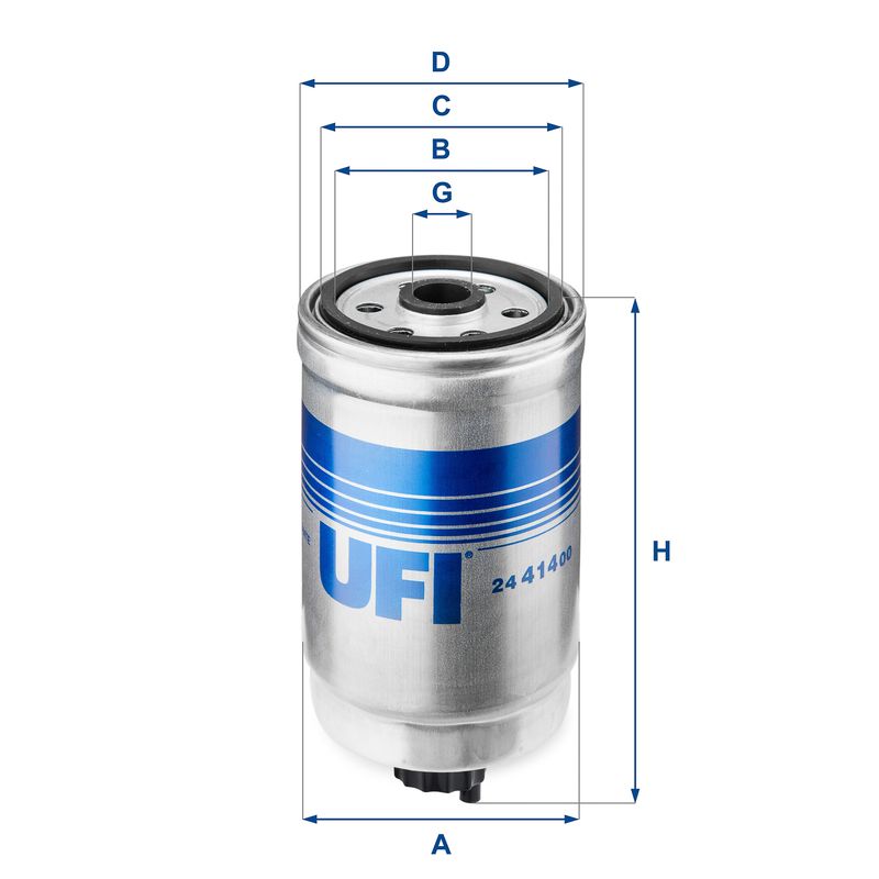 Filtr paliwa UFI 24.414.00