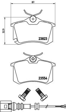 Zestaw klocków hamulcowych, hamulce tarczowe BREMBO P 85 066