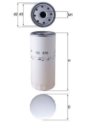 Filtr oleju MAHLE OC370