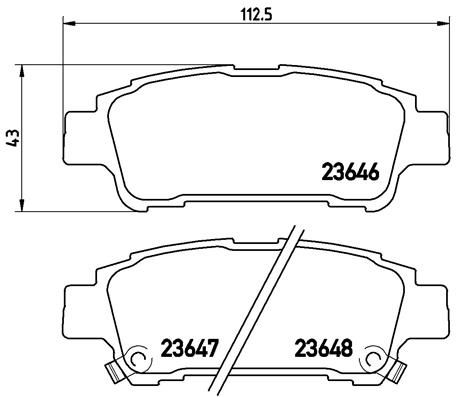 Zestaw klocków hamulcowych, hamulce tarczowe BREMBO P 83 056