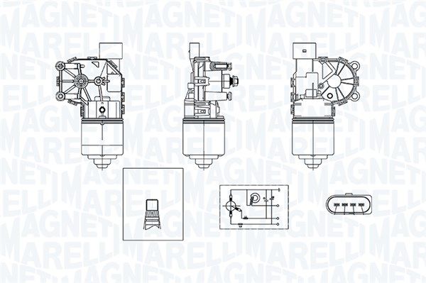 Silnik wycieraczek MAGNETI MARELLI 064376090010