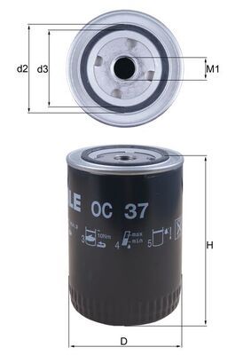 Filtr oleju KNECHT OC 37