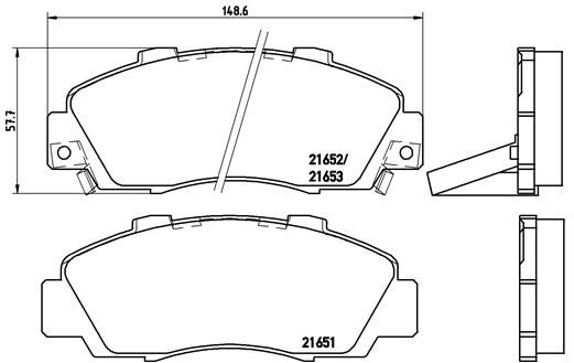 Zestaw klocków hamulcowych, hamulce tarczowe BREMBO P 28 026