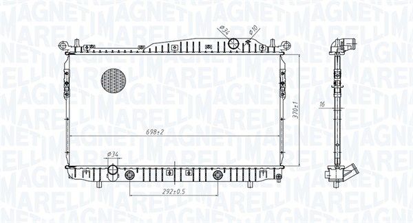 Chłodnica, układ chłodzenia silnika MAGNETI MARELLI 350213179600