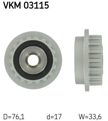 Alternator - sprzęgło jednokierunkowe SKF vkm 03115