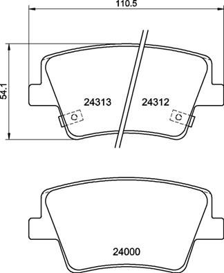 Zestaw klocków hamulcowych, hamulce tarczowe BREMBO P 30 117