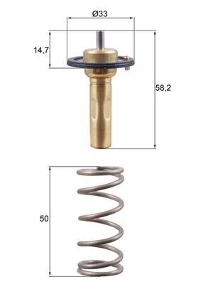 Termostat, płyn chłodzący MAHLE TX26589D