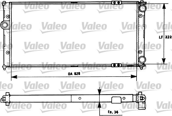 Chłodnica, układ chłodzenia silnika VALEO 731266