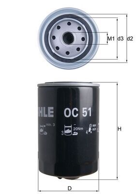 Filtr oleju KNECHT OC 51