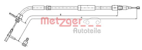 Cięgło, hamulec postojowy METZGER 10.9334