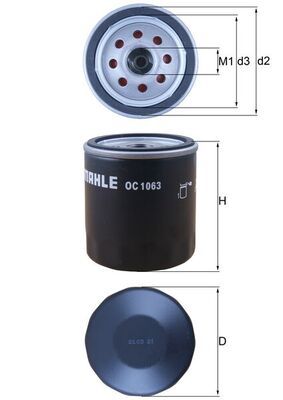 Filtr oleju MAHLE OC1063
