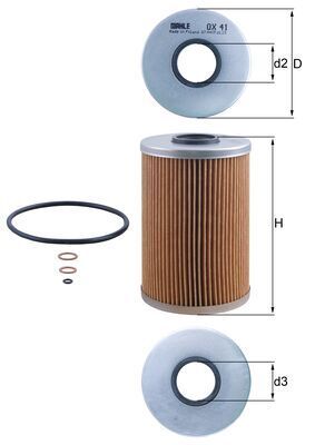 Filtr oleju MAHLE OX41D