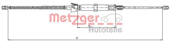 Cięgło, hamulec postojowy METZGER 10.9032