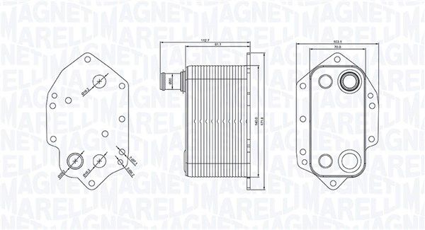 Chłodnica oleju, olej silnikowy MAGNETI MARELLI 350300004000