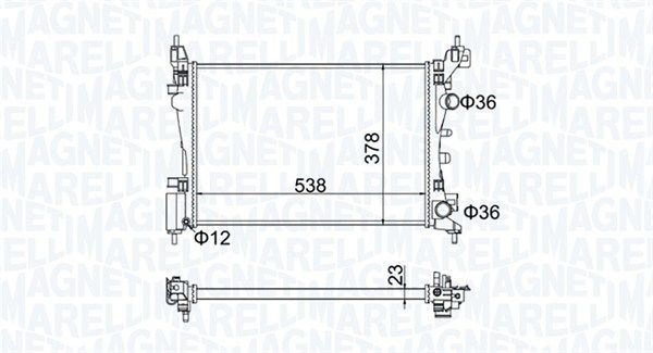 Chłodnica, układ chłodzenia silnika MAGNETI MARELLI 350213186700