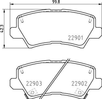 Zestaw klocków hamulcowych, hamulce tarczowe BREMBO P 30 111