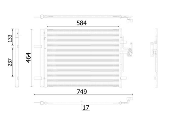 Skraplacz, klimatyzacja MAHLE AC934000S