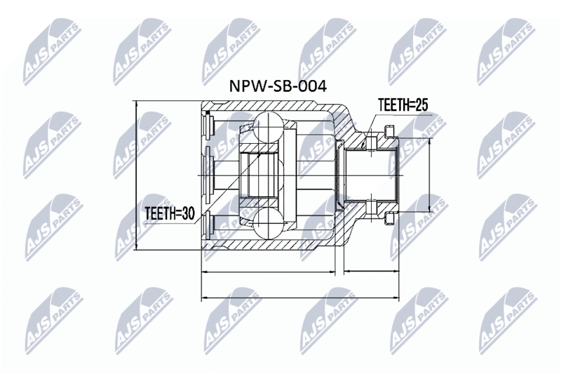 Zestaw przegubu, wał napędowy NTY NPW-SB-004