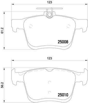Zestaw klocków hamulcowych, hamulce tarczowe BREMBO P 85 125