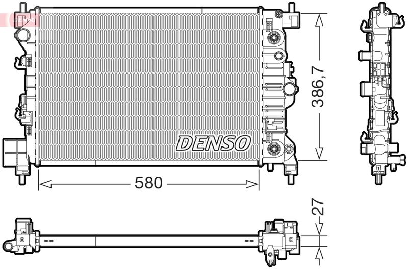 Chłodnica, układ chłodzenia silnika DENSO DRM20131