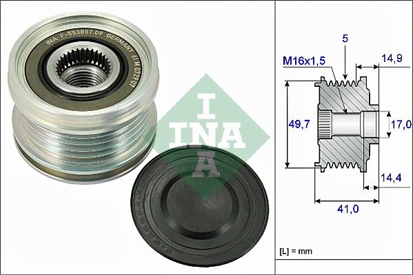 Alternator - sprzęgło jednokierunkowe INA 535 0101 10