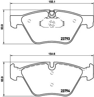 Zestaw klocków hamulcowych, hamulce tarczowe BREMBO P 06 057