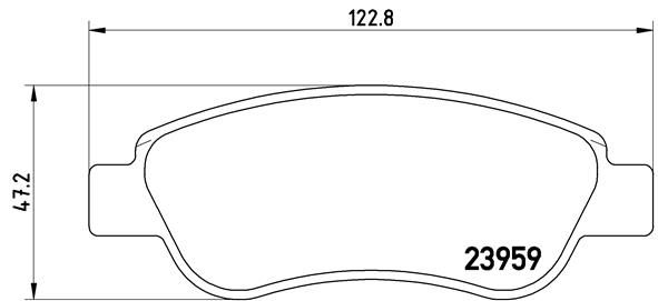 Zestaw klocków hamulcowych, hamulce tarczowe BREMBO P 61 081