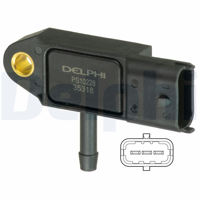 Czujnik, ciśnienie w kolektorze dolotowym DELPHI ps10228