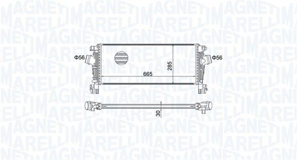 Chłodnica powietrza doładowującego MAGNETI MARELLI 351319205070