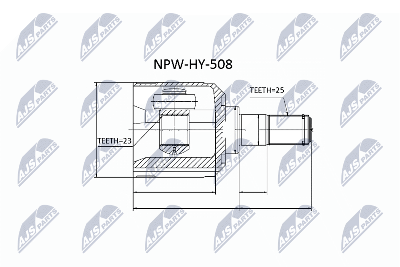 Zestaw przegubu, wał napędowy NTY NPW-HY-508