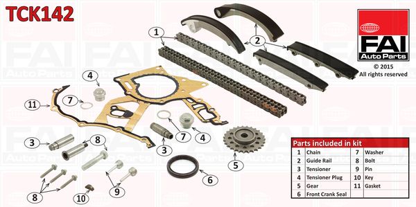 Zestaw łańcucha rozrządu FAI AutoParts tck142