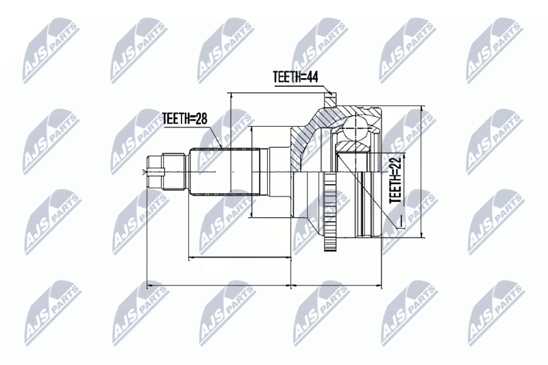 Zestaw przegubu, wał napędowy NTY NPZ-MZ-031