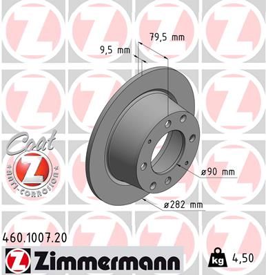 Tarcza hamulcowa ZIMMERMANN 460.1007.20