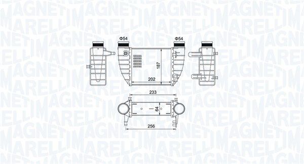 Chłodnica powietrza doładowującego MAGNETI MARELLI 351319204850