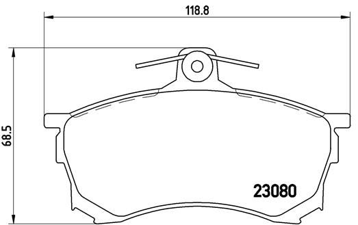Zestaw klocków hamulcowych, hamulce tarczowe BREMBO P 54 021